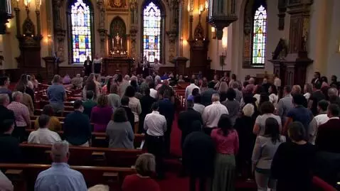 AI Video from prompt: Create a video of people celebrate God in a chur