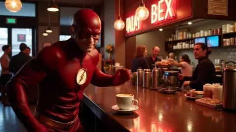 AI Video from prompt: A comedic, hyper-realistic short of The Flash st