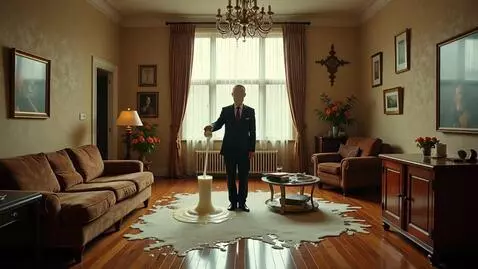 AI Video from prompt: An endless living room looping into itself, each