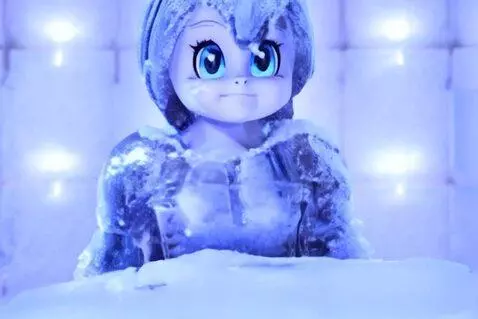AI Video from prompt: Princess Peach frozen in ice by an ice bro
