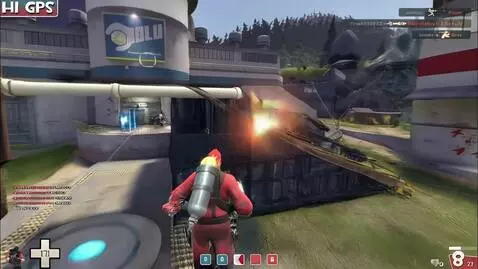 AI Video from prompt: Gameplay as red demoman in game Team fortress 2