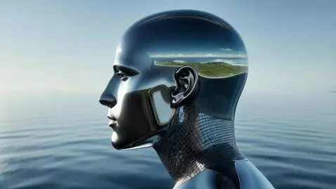 AI Video from prompt: He looks at the camera, then looks back at the s