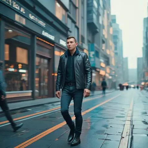 AI Video from prompt: This guy is walking full-length through the stre