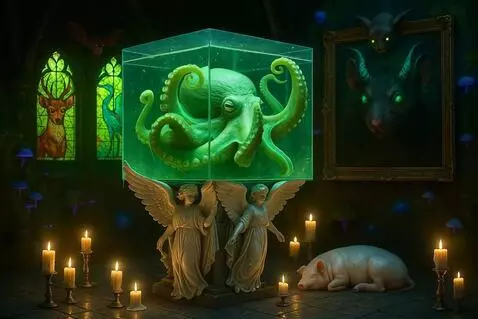 AI Video from prompt: water splashes. as the octopus crawls out of the