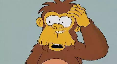 AI Video from prompt: Simpsons style bored ape cartoon character waist