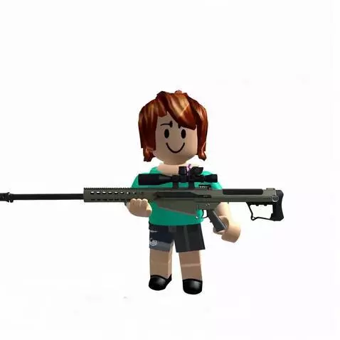 AI Video from prompt: A girl taking in the hands a Barrett M107 sniper