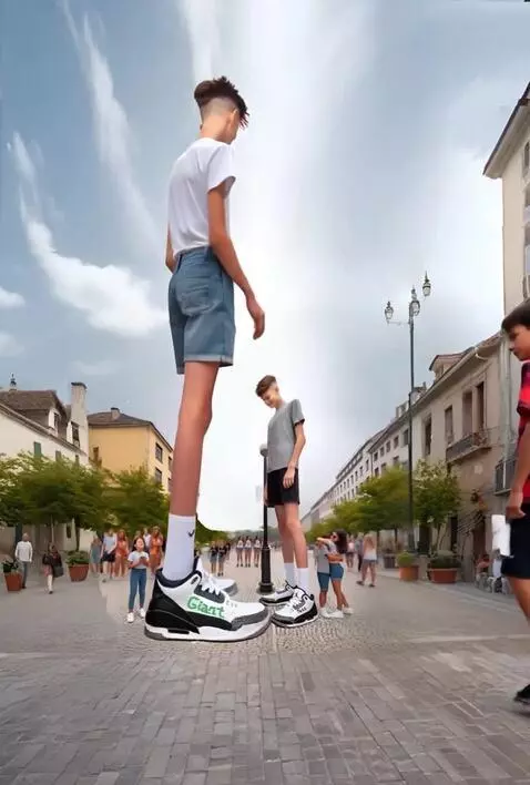 AI Video from prompt: the tall boys walking slowly to the camera