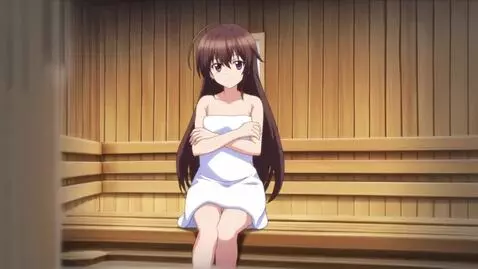 AI Video from prompt: an anime girl with brown hair with long legs is 