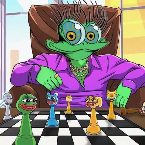 AI Video from prompt: Blinky is the chess master playing these other m