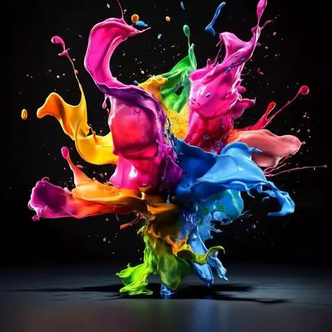 AI Video from prompt: The many coloured liquid dynamically moves and m