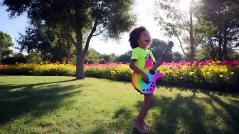 AI Video from prompt: Dancing kid with guitar