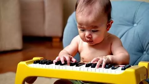 AI Video from prompt: Baby playing piano