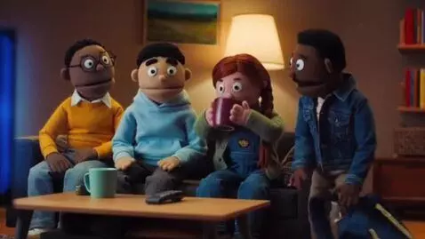 AI Video from prompt: make footage  puppet sml scene marivn ejffy rose