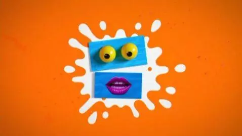 AI Video from prompt: Over a static orange background, a white ink sta