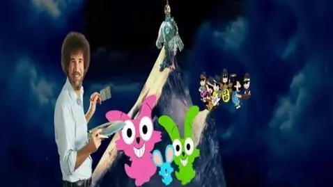 AI Video from prompt: A chaotic, multi-medium crossover parody sequenc