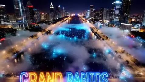 AI Video from prompt: A cinematic nighttime aerial sequence above the 