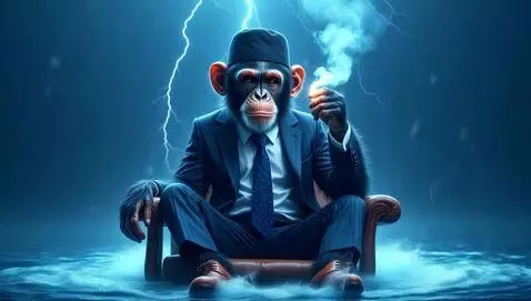 AI Video from prompt: Create a video of chimpanzee wear dressed as a h