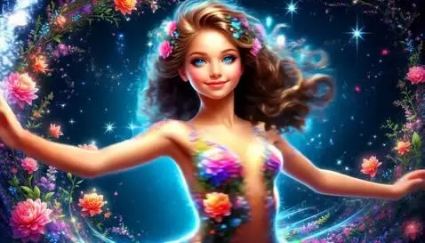 AI Video from prompt: A beautiful girl with bright cornflower-blue eye