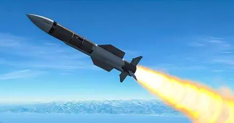 AI Video from prompt: The missile flies and releases fire