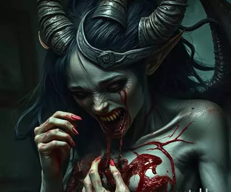 AI Video from prompt: demon and blood