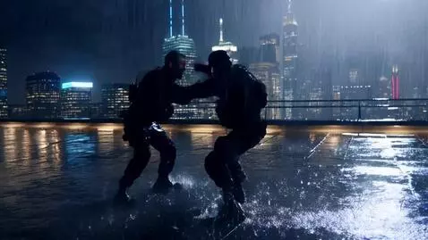AI Video from prompt: Ultra-photorealistic cinematic night sequence — 
