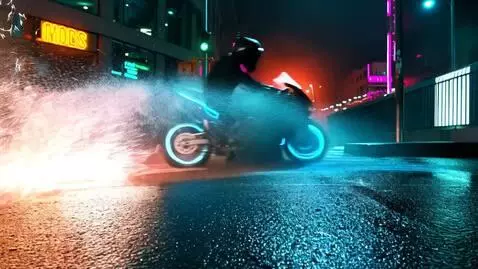 AI Video from prompt: Ultra-photorealistic cinematic night action — a 