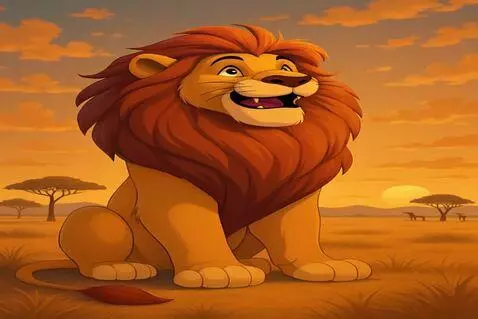 AI Video from prompt: Dans la grande savane dorée, vivait un Lion très