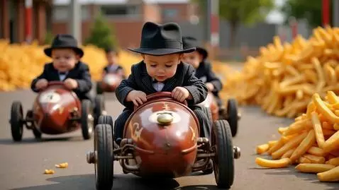 AI Video from prompt: The original Dapper Gangster Babies from the soa
