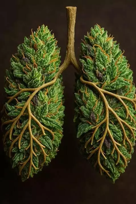 AI Video from prompt: animate these lungs to take a deep breath then c