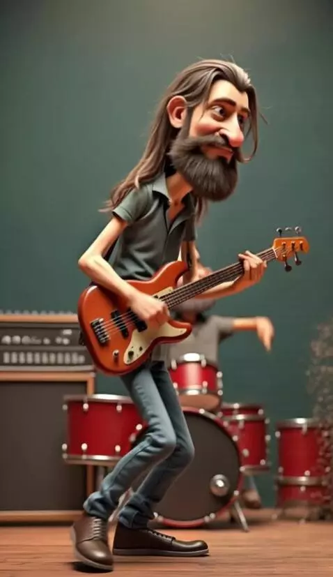 AI Video from prompt: the musicians play energetic music and tap their