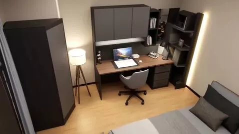 AI Video from prompt: Photorealistic orthographic top-down render of a