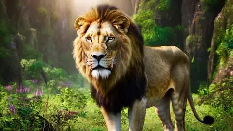 AI Video from prompt: un lion dans foret