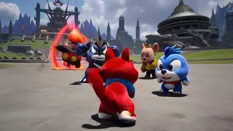 AI Video from prompt: A battle between worlds with sonic and knuckles 