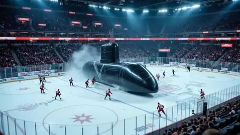 AI Video from prompt: First scene: grand aerial view of a massive ice 