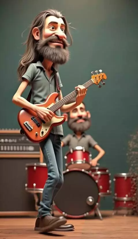 AI Video from prompt: the musicians play energetic music, keep silent,