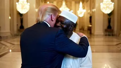 AI Video from prompt: Video of Donald Trump and president bola tinibu 