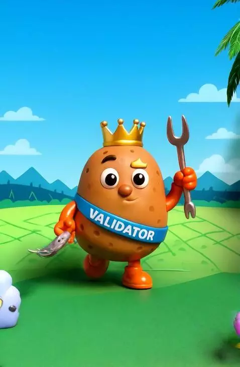 AI Video from prompt: **Video Prompt:**  **Subject:** A potato-shaped 