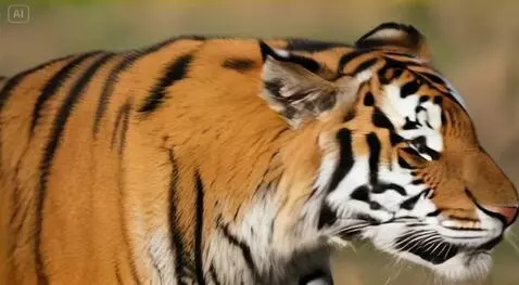 AI Video from prompt: A tiger walking in the jungle