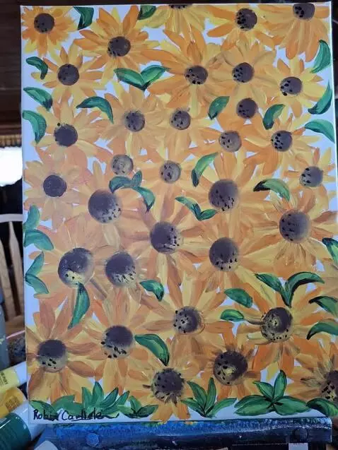 AI Video from prompt: Crop the picture first then make the flowers loo