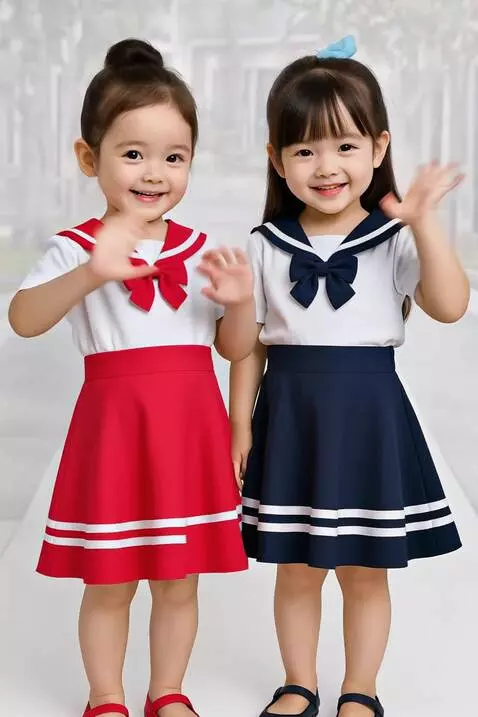 AI Video from prompt: {   "prompt": "Two toddler girls wearing sailor-