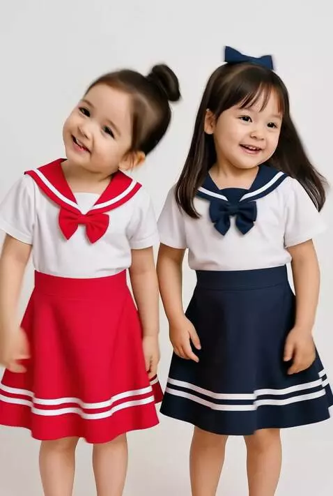 AI Video from prompt: {   "prompt": "Two toddler girls wearing sailor 