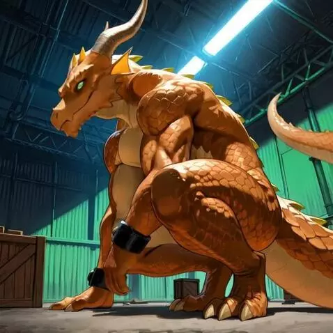 AI Video from prompt: dragon dude he is waiting for some one to show u