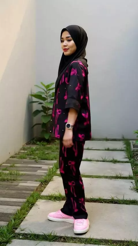 AI Video from prompt: A stylish female model walks forward gracefully 