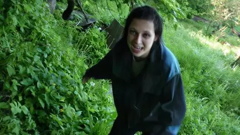AI Video from prompt: A 25-year-old young woman from Russia, very drun