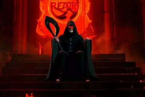 AI Video from prompt: Cinematic close-up of a towering shadowed throne