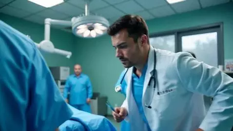 AI Video from prompt: A doctor in a white coat runs into the operating