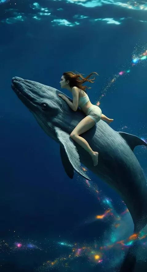 AI Video from prompt: A breathtaking underwater scene unfolds as a sub