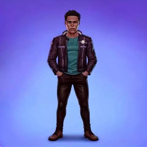 AI Video from prompt: our character is standing in place breathing nat