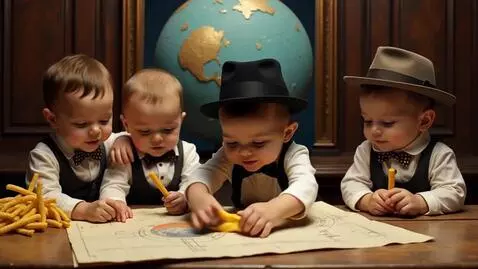 AI Video from prompt: The Gangster Dapper Babies create a plan to stea