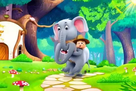 AI Video from prompt: In a whimsical cartoon forest, a small mouse car